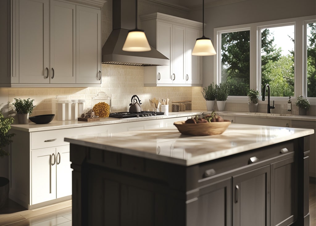 Dark, moody kitchen remodel in the mountains.