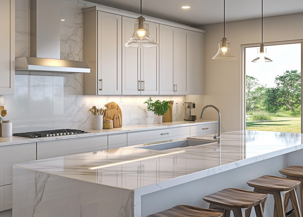 Bright kitchen remodel with natural light and clean features.