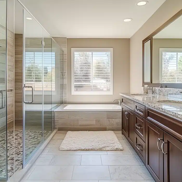 Bath remodeling in Cary, NC with beautiful finishings.