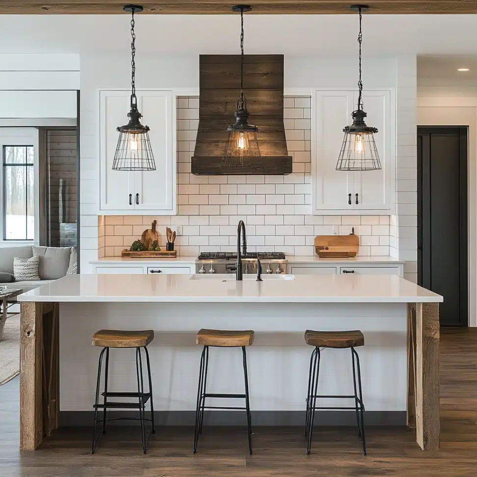 Stunning kitchen remodel in Raleigh, NC with a modern farmhouse style.