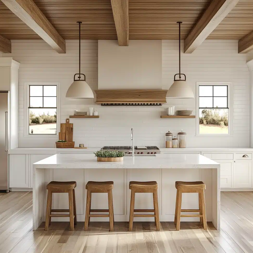 Clean, modern, white kitchen remodel in Burlington, NC.